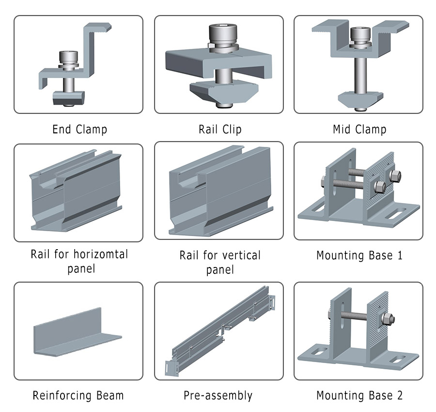 concrete solar mount system component