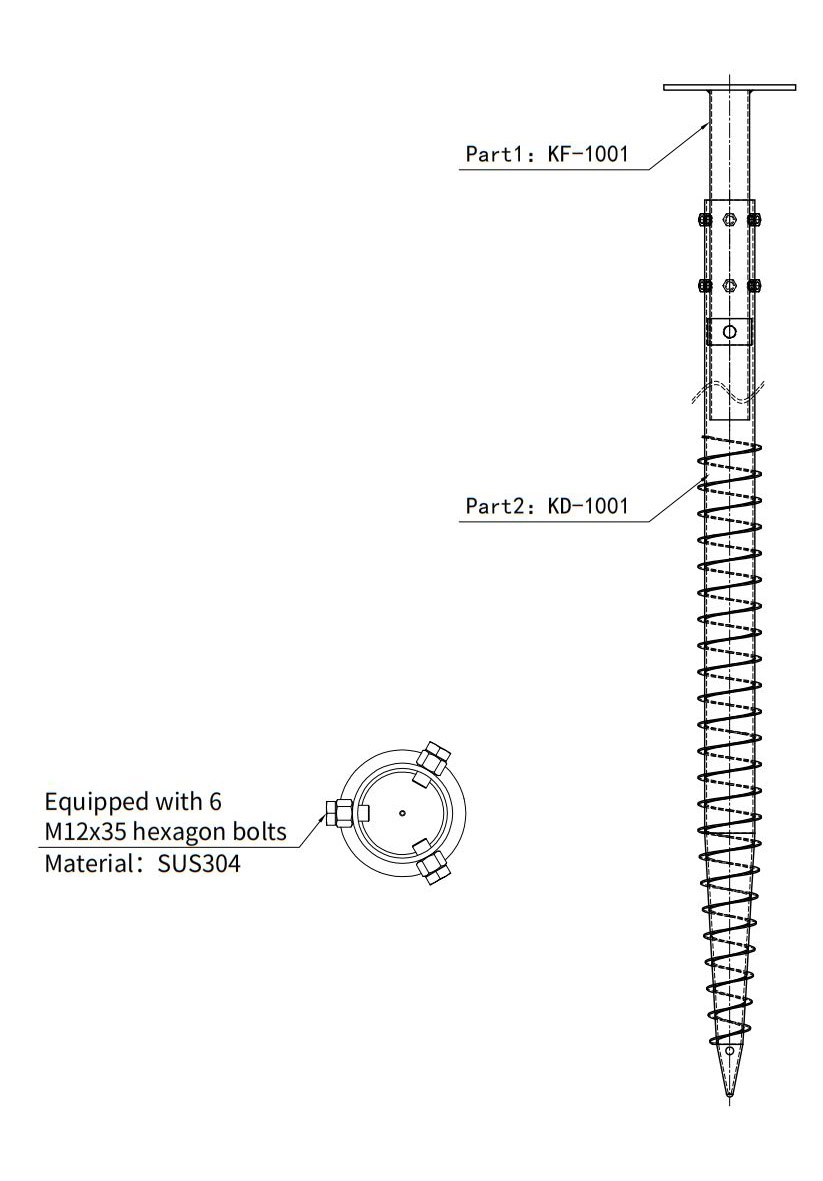 Adjustable Ground Screw for Solar Mounting Adjustable Ground Screw for Solar Mounting