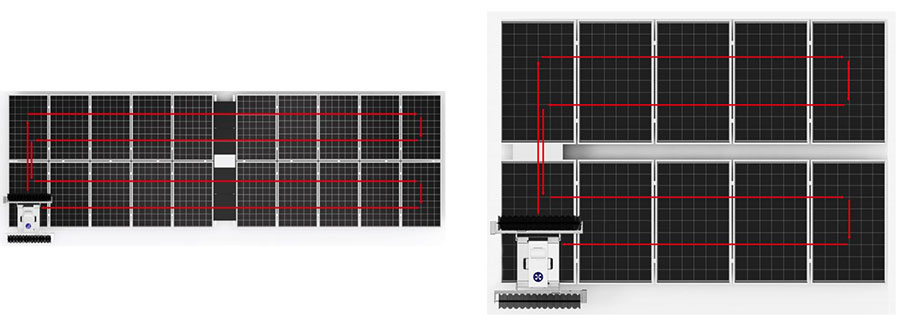 solar panel cleaning robot for industry roof solar