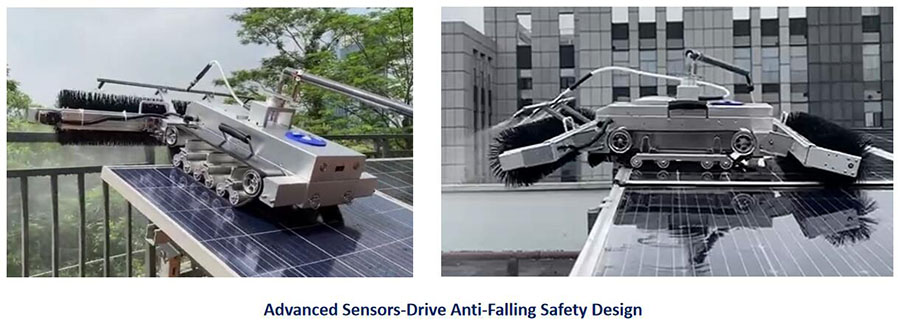 pv module cleaning robot safety design