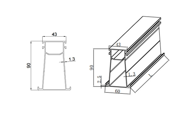 solar mount rail dimensions