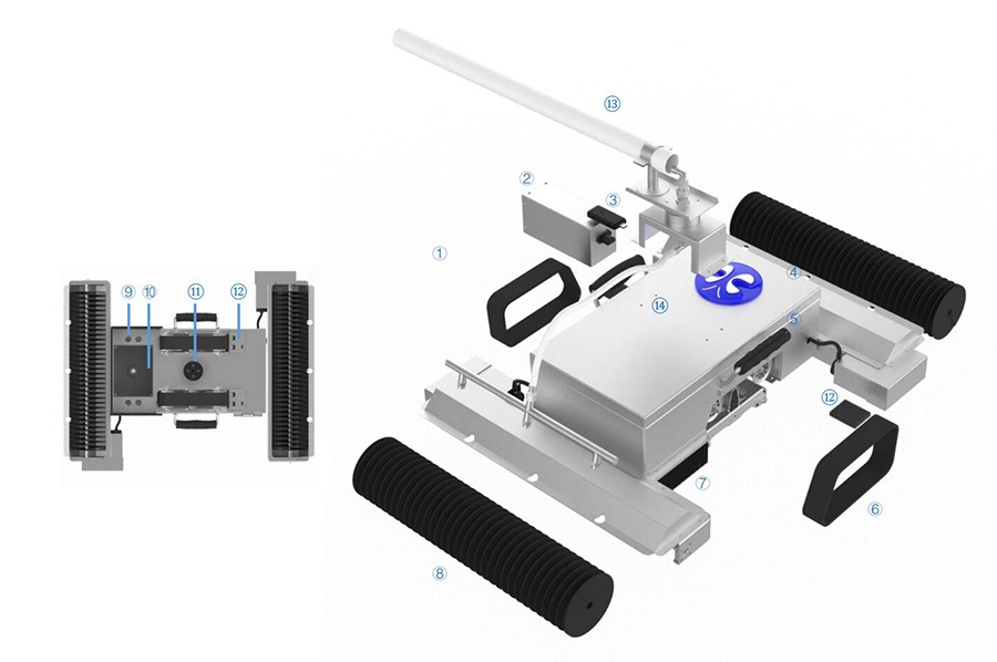 C10L panel cleaning robot component