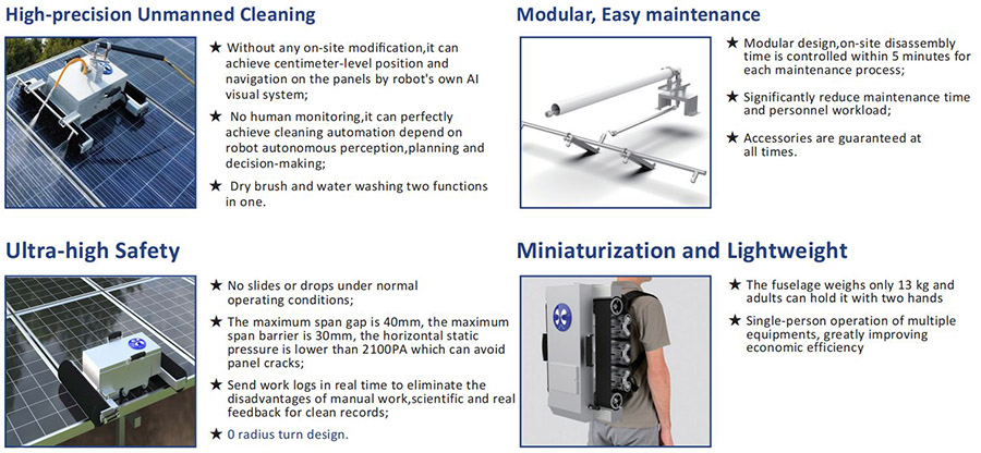 solar panel cleaning robot benefits