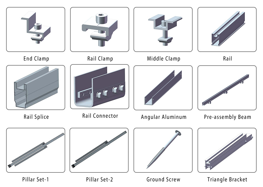 solar farm mounting componment