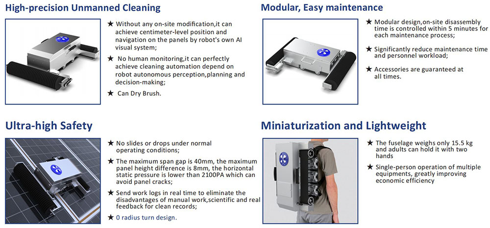 PV panel cleaning robot benefits