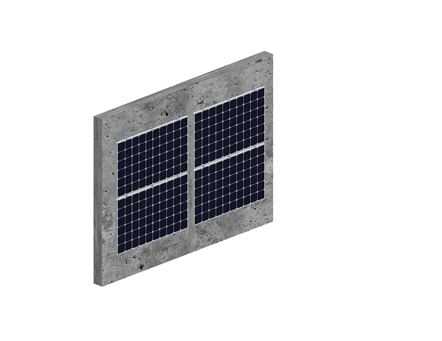 wall-mounted solar installation system