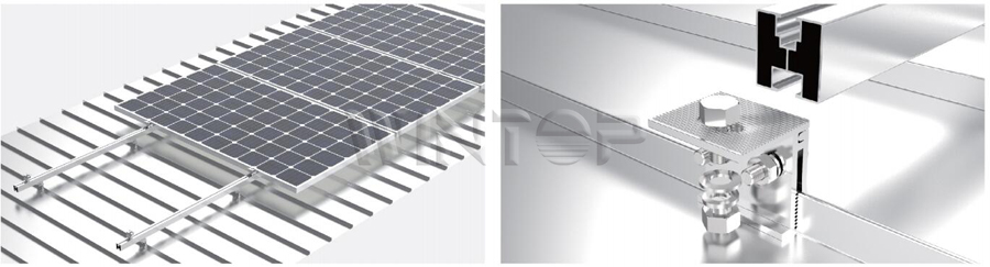 Standing Seam Roof Solar System With Rail