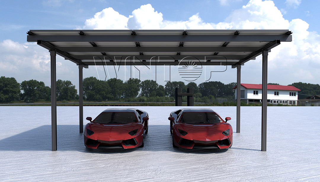 Black Bracket Solar Carport