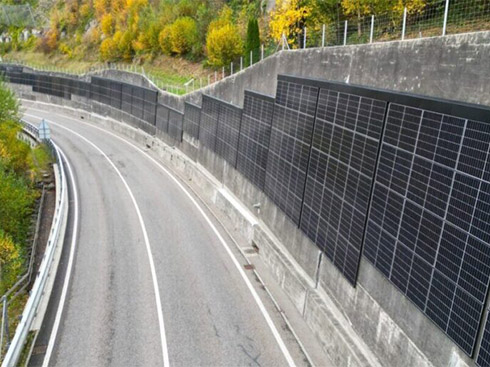 Swiss consortium deploys a 325kW vertical photovoltaic system on retaining walls
