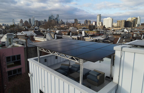 Solar canopies transform flat urban rooftops into multi-purpose household power plants