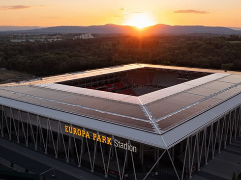 The world's second largest stadium roof photovoltaic system completed