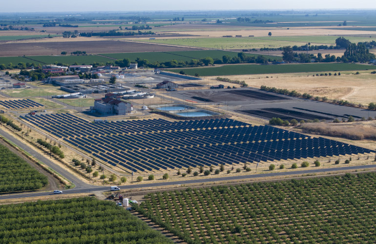 The 5-megawatt solar project at the wastewater treatment plant is expected to save the city $250 million