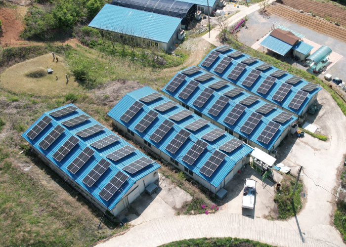 Korean rooftop solar bracket 80kW