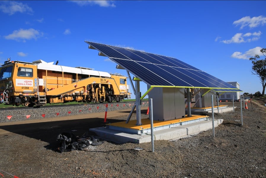 Solar power at railway signaling sites