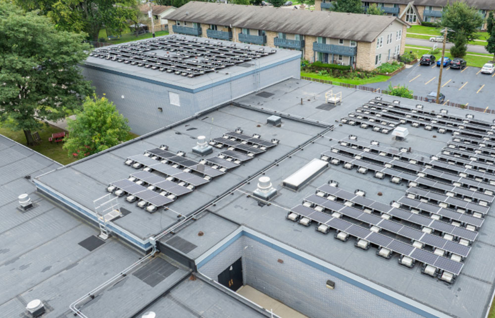 The Illinois school district invested in installing solar panels on three school buildings