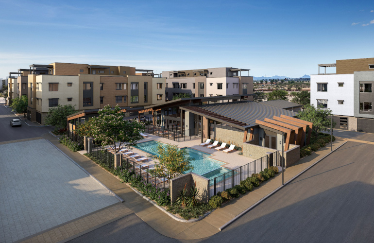 SunStyle solar tiles will be installed on the roof of the clubhouse in a luxury apartment community in Arizona