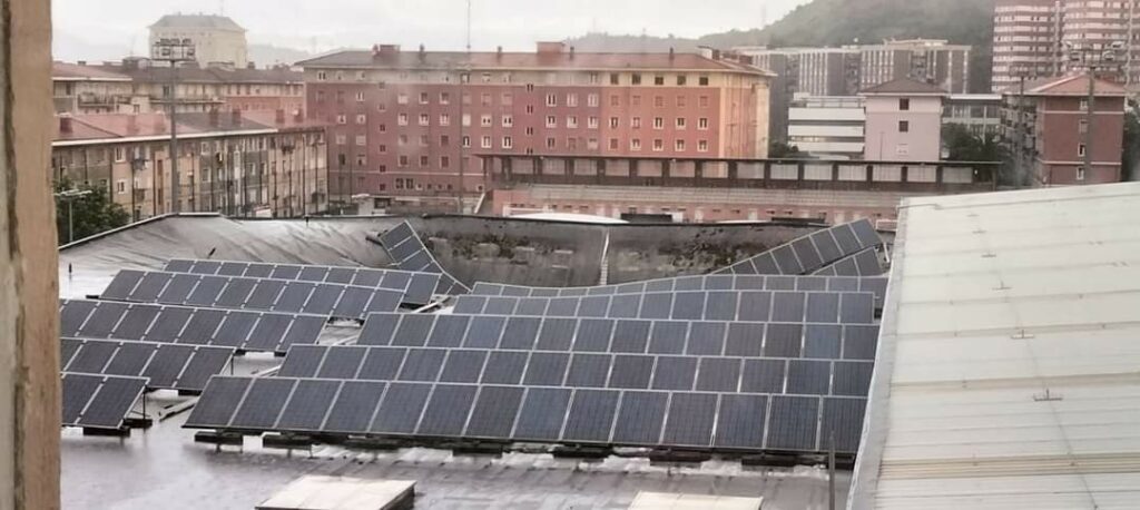 Photovoltaic system on roof of Spanish sports facility collapses