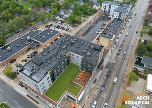 Arch Solar installs 191 kW array for new Milwaukee affordable housing and library complex