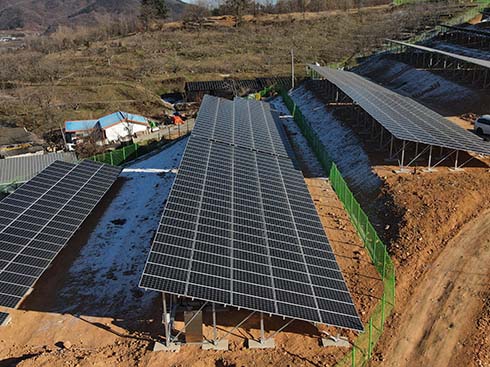 199KW  Solar Panel Ground Mounting Kit System in Korea