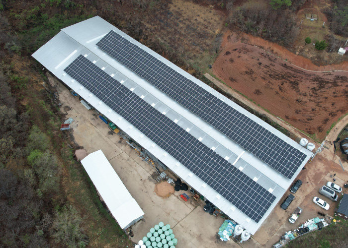 Korean rooftop solar bracket 140kW