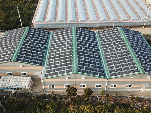 160KW  Ballast tripod solar roof mounting bracket in Korea