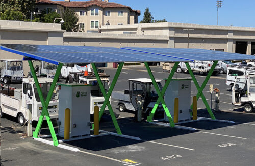 University of California installs Paired Power solar electric vehicle charger for electric maintenance vehicles