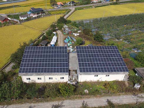 South Korea Flat Roof Solar Racking System Case 68kw