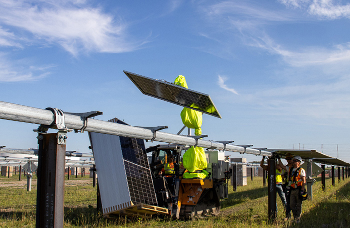 Burns, McDonald, and Grit collaborated to develop robotic solar panel installation assistance equipment