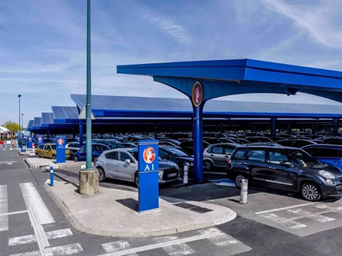 The first phase of the solar parking lot in Disneyland Paris was put into operation