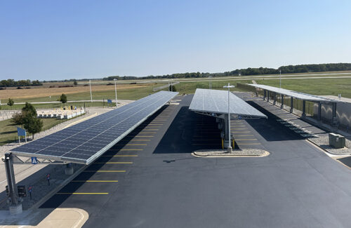 Michigan Airport completes the first phase of its solar powered garage project